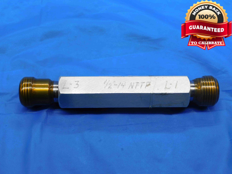 1/2 14 NPTF L1 & L3 PIPE THREAD PLUG GAGE .5 .50 .500 .5000 N.P.T.F. DRYSEAL - DW6303RDRL