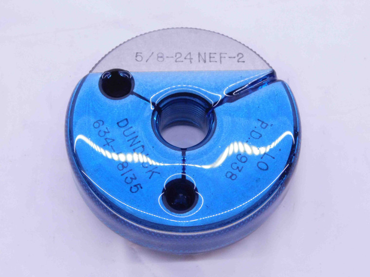 5/8 24 NEF 2 THREAD RING GAGE .625 .6250 NO GO ONLY P.D. = .5938 UNEF-2 CHECK - DW39214LVR