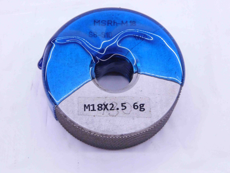 M18 X 2.5 6g METRIC SOLID THREAD RING GAGE 18 INSPECTION CHECK - DW39296SLW