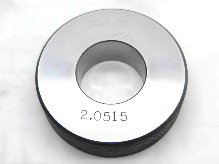 2.0515 MASTER PLAIN BORE RING GAGE 2.0625 -.0110 UNDERSIZE 2 1/16 52 mm CHECK - NS4604DH5