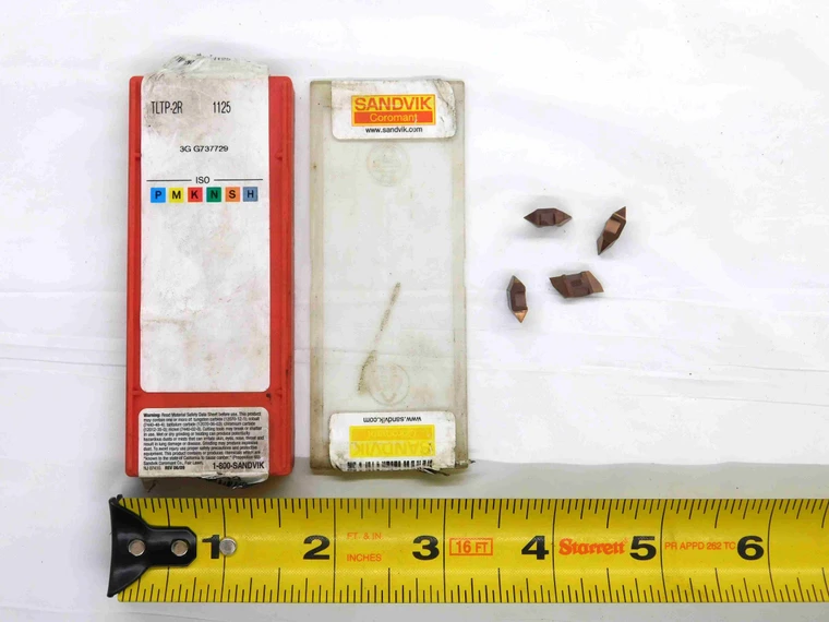 4pcs SANDVIK TLTP-2R 1125 CARBIDE THREADING INSERTS 0.70-3.50 mm & 7-36 TPI - JG2432AP6