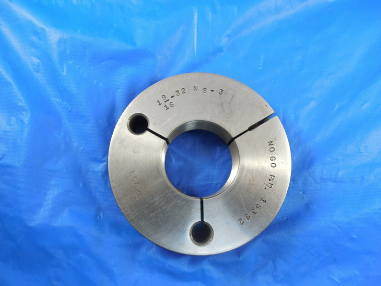 1 9/16 32 NS 3 THREAD RING GAGE 1.5625 NO GO P.D.=  1.5392 MACHINE TOOLING TOOL