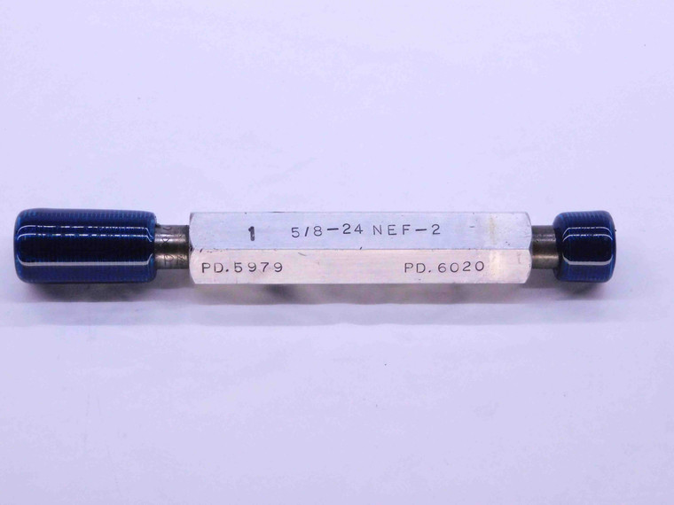 5/8 24 NEF 2 THREAD PLUG GAGE .625 .6250 GO NO GO P.D.'S = .5979 & .6020 UNEF-2 - DW39744OB6