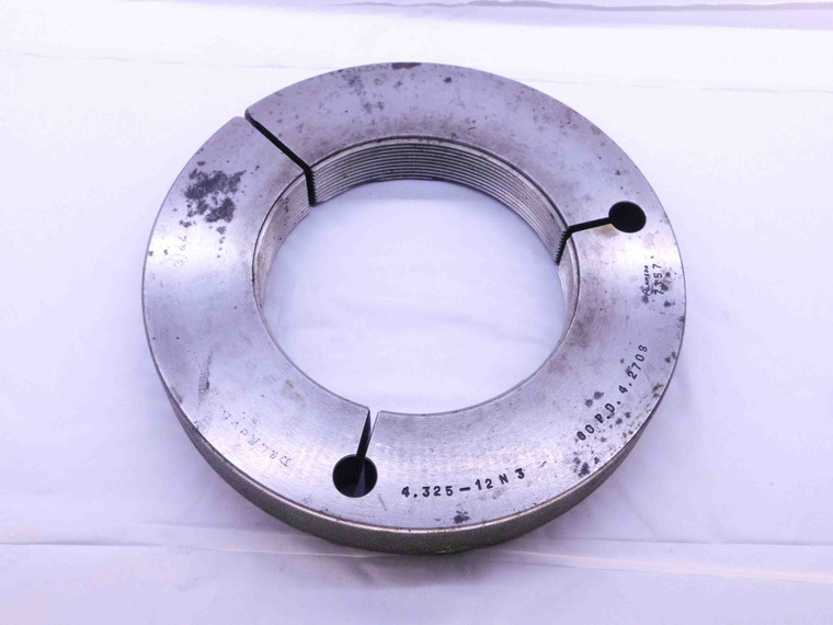 4.325 12 N 3 AN22 LOCKNUT THREAD RING GAGE GO ONLY P.D. = 4.2709 UN-3 3A AN 22 - DW39903AC6