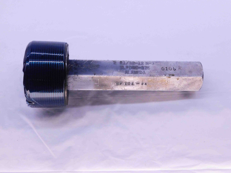 2 21/32 12 N 3 THREAD PLUG GAGE 2.6562 GO ONLY P.D. = 2.6022 UN-3 2B OR 3B CHECK - DW39976AC6