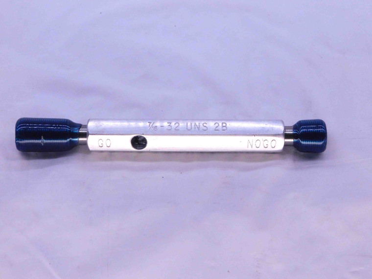 7/16 32 UNS 2B THREAD PLUG GAGE .4375 GO NO GO P.D.'S = .4172 & .4216 CHECK - DW40053OB6