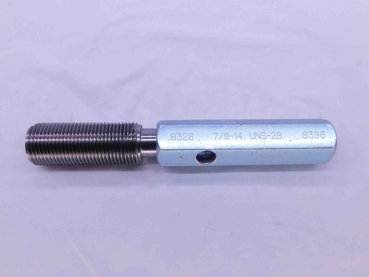 7/8 14 UNS 2B SPECIAL VERMONT THREAD PLUG GAGE .875 GO ONLY P.D. = .8326 2B 3B - DW40064CZ5