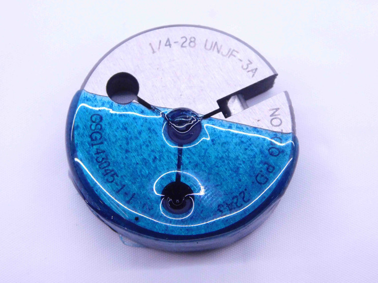 1/4 28 UNJF 3A THREAD RING GAGE .25 .250 .2500 NO GO ONLY P.D. = .2243 CHECK - DW40182LVR