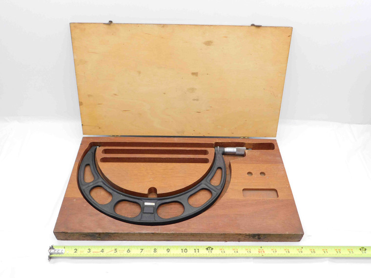 STARRETT No.436 10" TO 11" OUTSIDE MECHANICAL MICROMETER WITH 10" STANDARD MIC