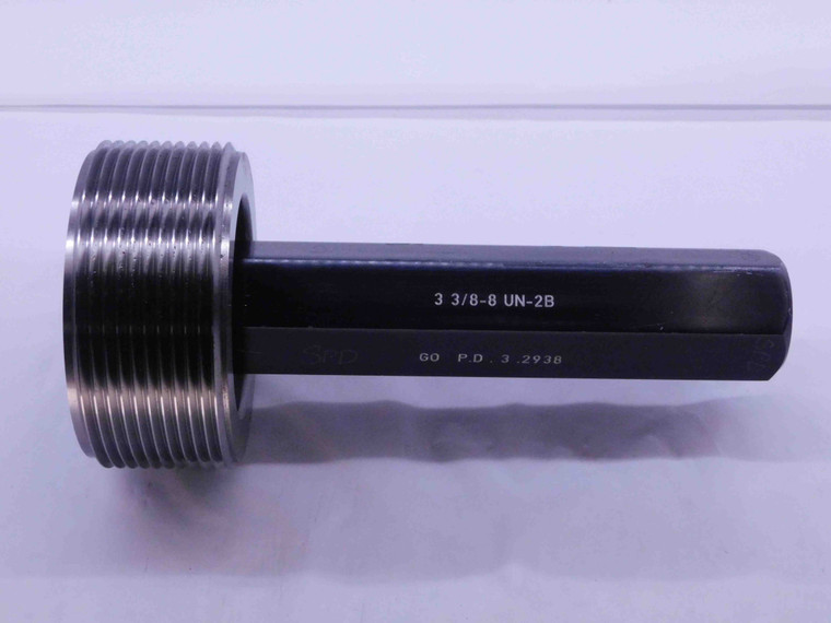 3 3/8 8 UN 2B THREAD PLUG GAGE 3.375 3.3750 GO ONLY P.D. = 3.2938 2B OR 3B CHECK - DW40223AQ6