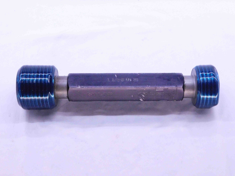 1 1/2 8 UN 2B THREAD PLUG GAGE 1.5 1.50 1.500 GO NO GO P.D.'S = 1.4188 & 1.4283 - DW40233DG5