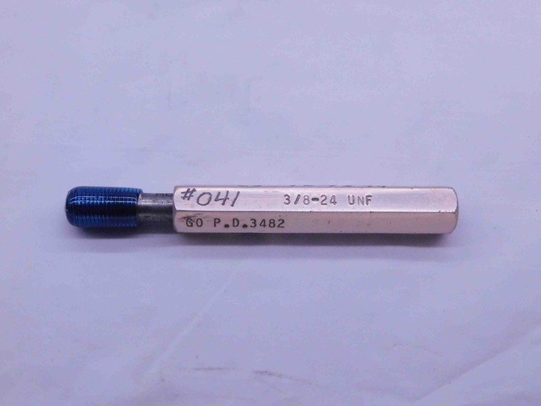 3/8 24 UNF SPECIAL THREAD PLUG GAGE .375 GO ONLY P.D. = .3482 2B 3B INSPECTION - DW40277OB6