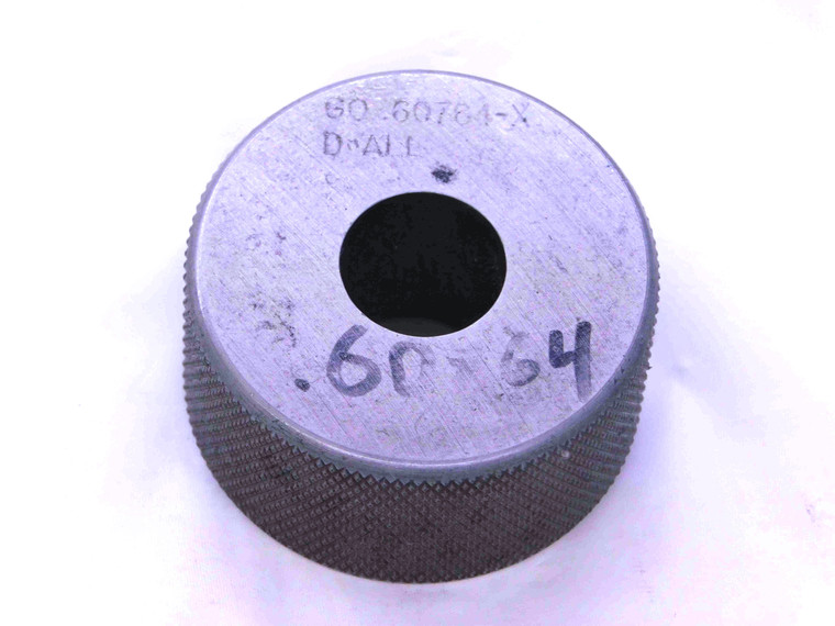 .60764 CLASS X MASTER PLAIN BORE RING GAGE .6094 -.0018 OVERSIZE 39/64 15.434 mm - JJ0249DH5