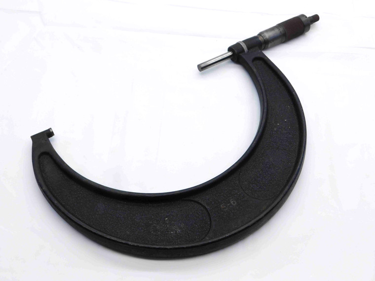 BROWN & SHARPE No.69 MECHANICAL OUTSIDE MICROMETER 5" - 6" RANGE USA MADE MIC - BR12183AS6