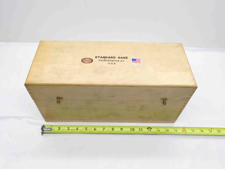 STANDARD GAGE CO. No.6 BORE GAGE WOODEN STORAGE BOX 15 1/4 X 6" X 7 1/4 BOX ONLY