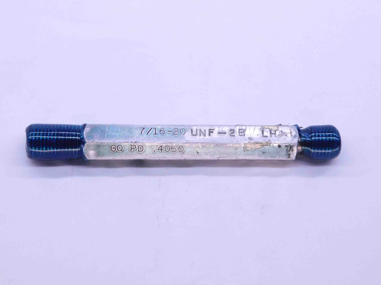 7/16 20 UNF 2B LEFT HAND THREAD PLUG GAGE .4375 GO NO GO P.D.'S = .4050 & .4104 - DW40361AX6