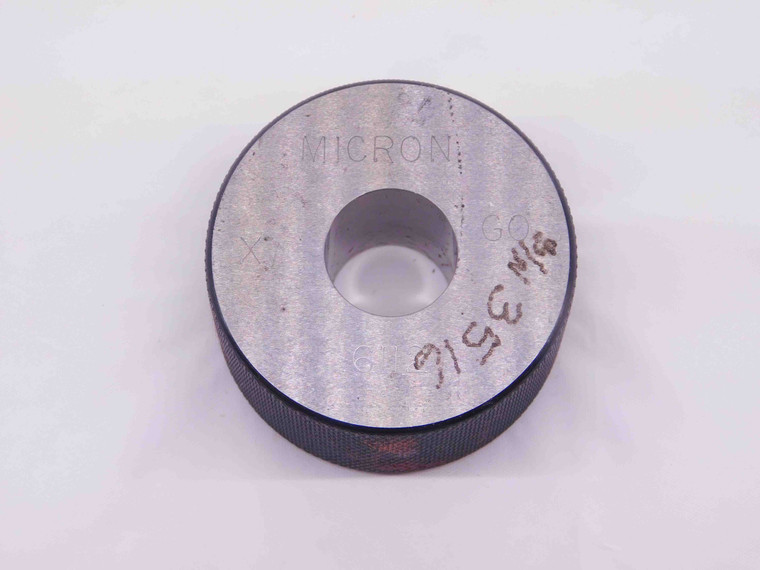 .6112 CLASS X MASTER PLAIN BORE RING GAGE .6094 +.0018 UNDERSIZE 39/64 15.524 mm - NS5750AU6