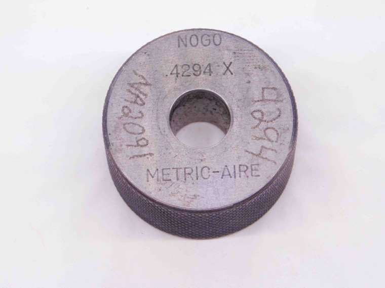 .4294 CLASS X MASTER PLAIN BORE RING GAGE .4375 -.0081 UNDERSIZE 7/16 11 mm - NS5757AU6