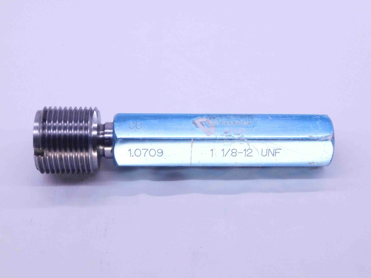 1 1/8 12 UNF VERMONT THREAD PLUG GAGE 1.125 GO ONLY P.D. = 1.0709 2B OR 3B CHECK - DW40384AQ6