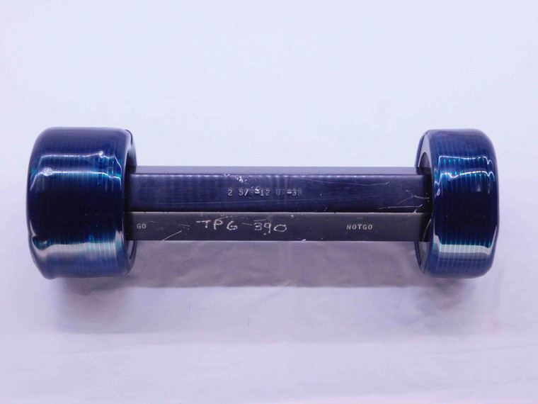 2 5/8 12 UN 3B THREAD PLUG GAGE 2.625 2.6250 GO NO GO P.D.'S = 2.5709 & 2.5769 - DW40406AR6