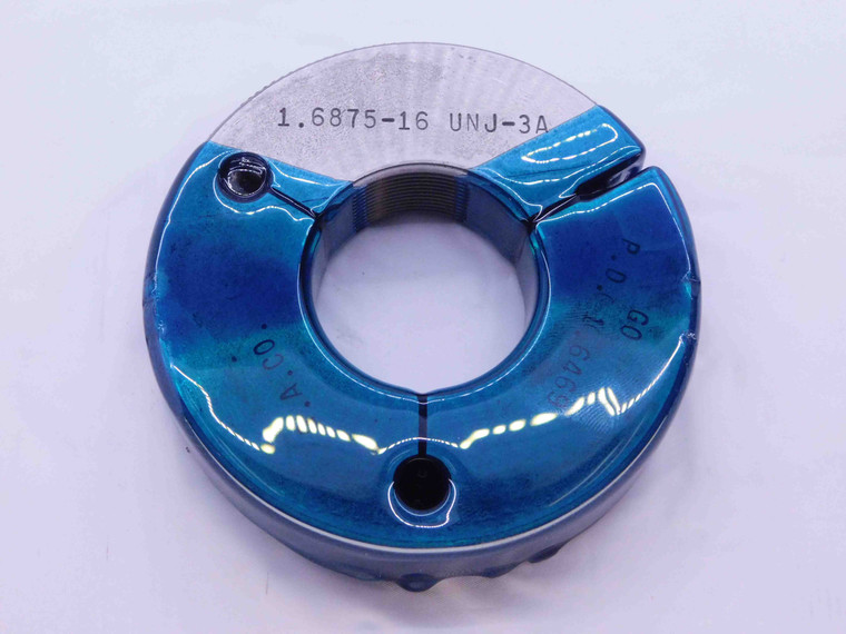 1 11/16 16 UNJ 3A THREAD RING GAGE 1.6875 GO ONLY P.D. = 1.6469 INSPECTION CHECK - DW40441AR6
