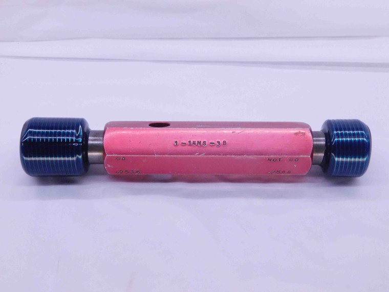1" 14 UNS 3B THREAD PLUG GAGE 1.0 1.00 1.000 GO NO GO P.D.'S = .9536 & .9588 - DW40489SLW