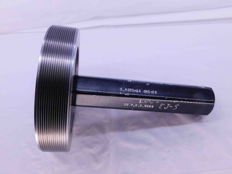 4 15/16 16 UNS 2B THREAD PLUG GAGE 4.9375 GO ONLY P.D. = 4.8969 2B OR 3B CHECK - DW40499SLW