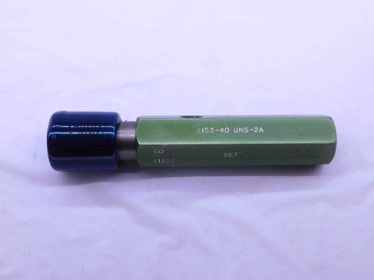 1.153 40 UNS 2A SET THREAD PLUG GAGE 1.1530 GO ONLY P.D. = 1.1357 INSPECTION - DW40515SLW