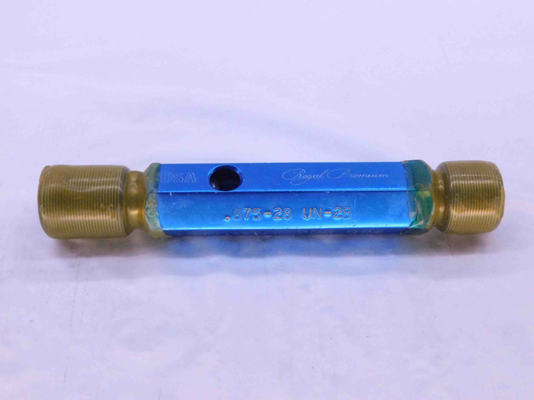 7/8 28 UN 2B THREAD PLUG GAGE .875 .8750 GO NO GO P.D.'S = .8518 & .8568 CHECK - DW40543SLW
