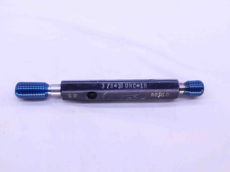 3/8 16 UNC 1B THREAD PLUG GAGE .375 .3750 GO NO GO P.D.'S = .3344 & .3429 CHECK - DW40552SLW