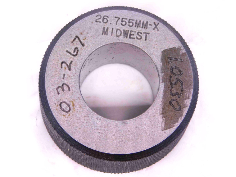 26.775 MASTER PLAIN BORE RING GAGE 27.000 -.225 27 mm 1.0541 SETTING CHECK - JJ0857AX6