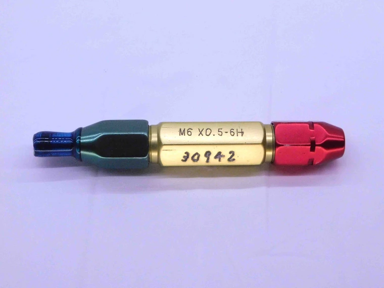 M6 X .5 6H METRIC THREAD PLUG GAGE 6 0.5 GO ONLY P.D. = 5.674 INSPECTION CHECK - DW40651SLW