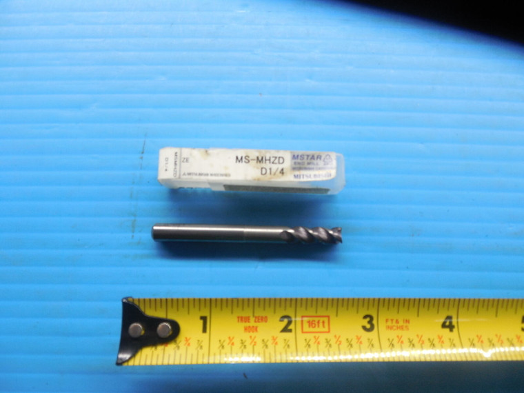 1 PC NEW MITSUBISHI MSMHZDD1/4 1/4 DIA 5/8 LOC 2 1/2 OAL END MILL MACHINIST TOOL