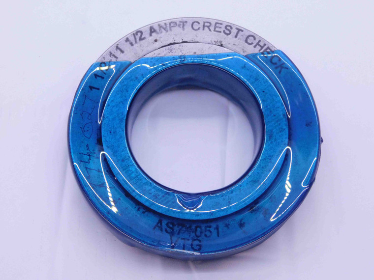 1 1/2 11 1/2 ANPT 6 STEP VERMONT PIPE THREAD RING GAGE 1.5 A.N.P.T. CREST CHECK - DW40689AK6