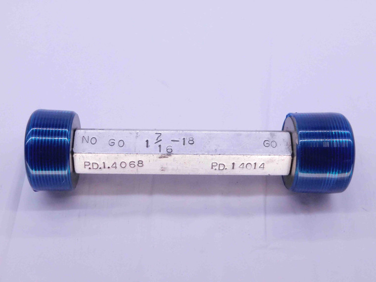 1 7/16 18 NEF 2 THREAD PLUG GAGE 1.4375 GO NO GO P.D.'S = 1.4014 & 1.4068 UNEF-2 - DW40756AX6