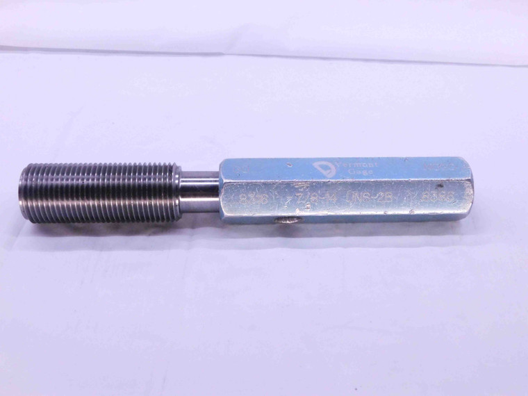 7/8 14 UNS 2B SPECIAL VERMONT THREAD PLUG GAGE .875 GO ONLY P.D. = .8316 2B 3B - DW40771CZ5