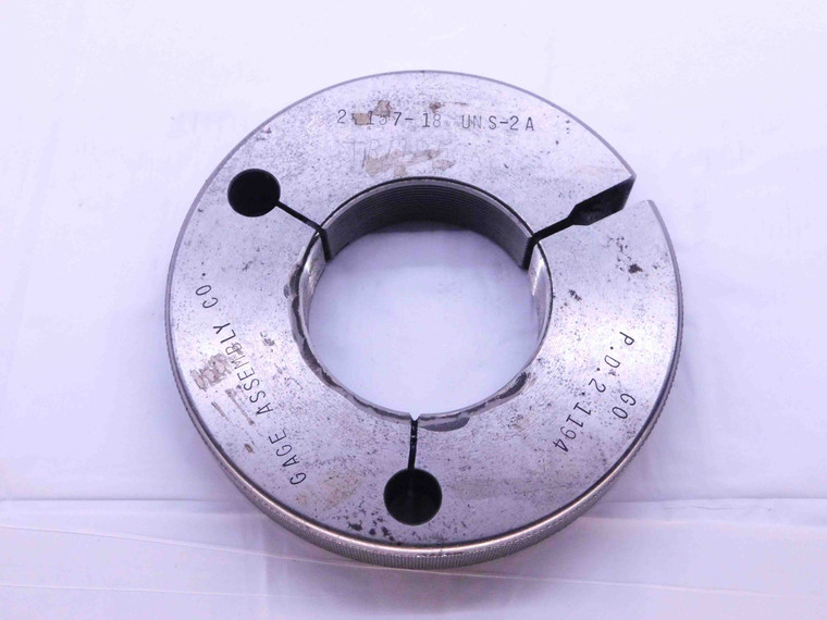 BUDGET 2.157 18 UNS 2A N11 LOCKNUT THREAD RING GAGE GO ONLY P.D. = 2.1194 N 11 - DW40772AQ6