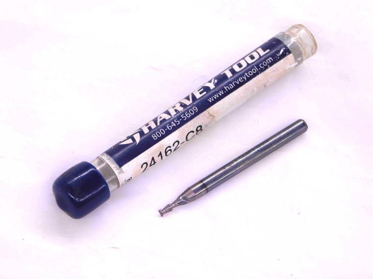 NEW HARVEY TOOL 1/16 O.D. CARBIDE END MILL 1/8 SHANK 2 FL 24162-C8 .0625 .062 - JJ1165CU4