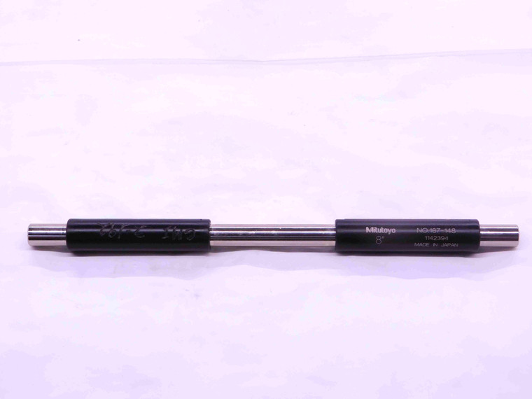 MITUTOYO 167-148 8" MICROMETER STANDARD CALIBRATION MEASURING ROD 8.0 MIC  - NS6030DG5