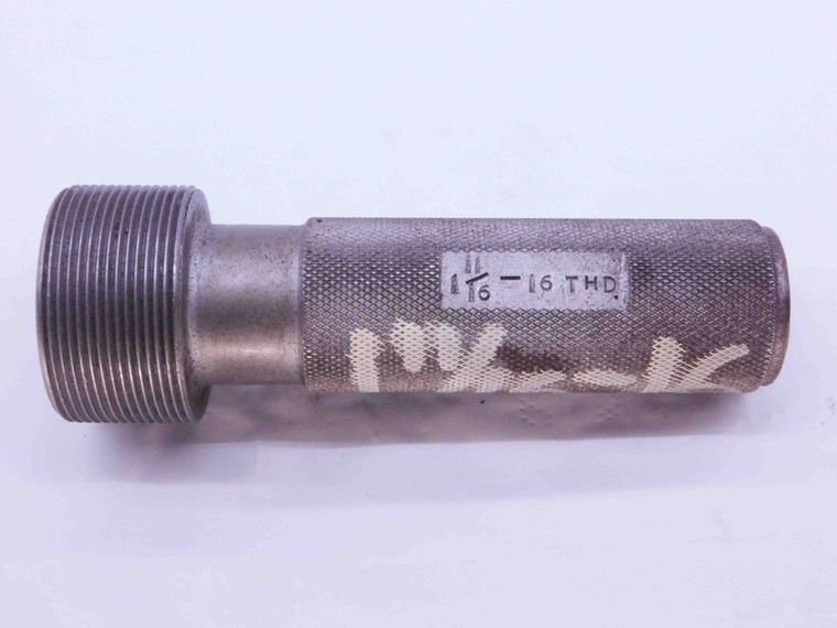 SHOP MADE 1 11/16 16 THREAD PLUG GAGE 1.6875 1 11/16"-16 INSPECTION CHECK - DW40916CH5