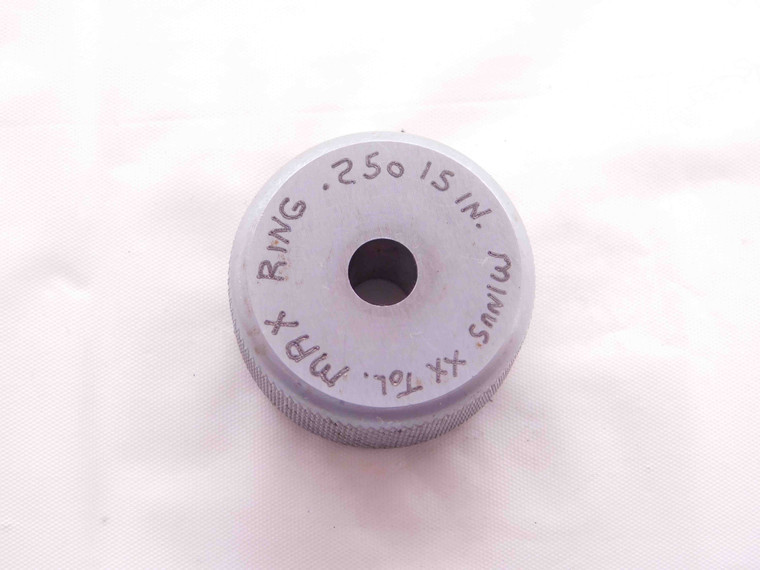 .25015 CLASS XX MASTER PLAIN BORE RING GAGE .2500 +.0001 OVERSIZE 1/4 6.354 mm - NS6109CH5