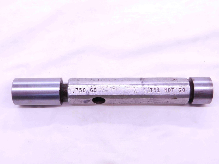 .7500 & .7510 PIN PLUG GAGE GO NO GO ONSIZE 3/4 19 mm .750 .751 INSPECTION CHECK - NS6196CH5