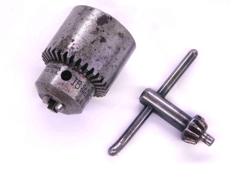 JACOBS CHUCK 1B DRILL CHUCK 0 - 1/4 CAPACITY 3/8 - 24 THD STRAIGHT SHANK W/ KEY - JJ1358AY6
