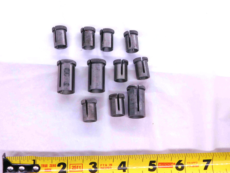 11PCS HARDINGE 1/2 & 5/8 O.D. STRAIGHT COLLET SIZE 1/8, 5/32, 3/16, 1/4, 3/8 - JJ1385CG5