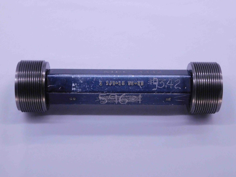 1 5/8 16 UN 2B THREAD PLUG GAGE 1.625 1.6250 GO NO GO P.D.'S = 1.5844 & 1.5912 - DW41017BB6