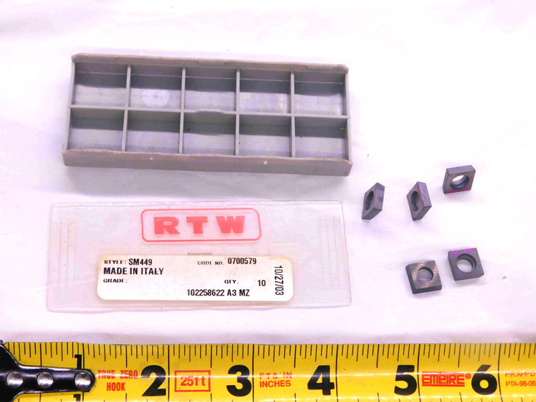 5pcs NEW RTW SM-449 CARBIDE INSERT SEATS / SHIMS FOR 3/8" I.C. SQUARE INSERTS - JJ1484CH5