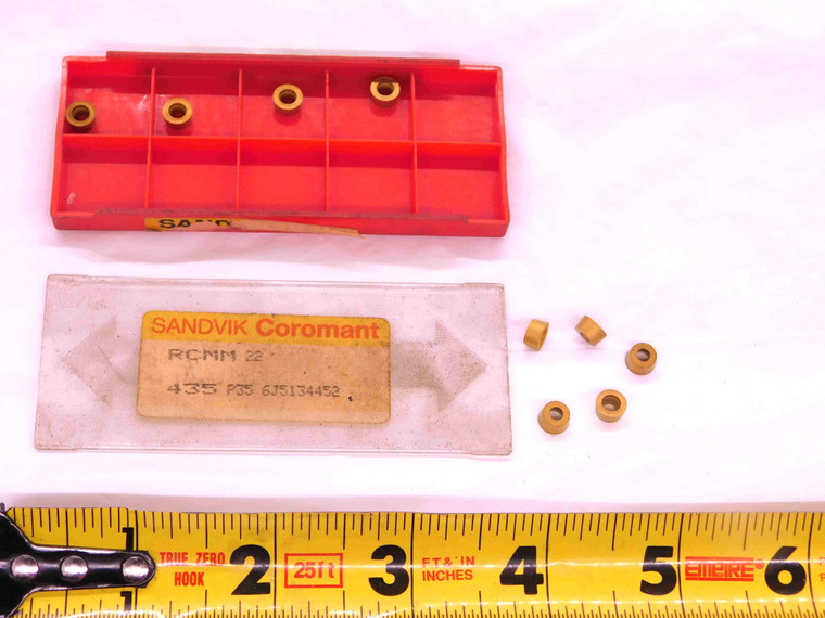 9pcs NEW SANDVIK RCMM 22 435 TiN COATED CARBIDE TURNING INSERTS INDEXABLE - JJ1506CH5