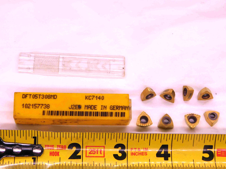 8pcs NEW KENNAMETAL DFT05T308MD KC7140 TiN COATED CARBIDE DRILLING INSERTS - JJ1508CH5