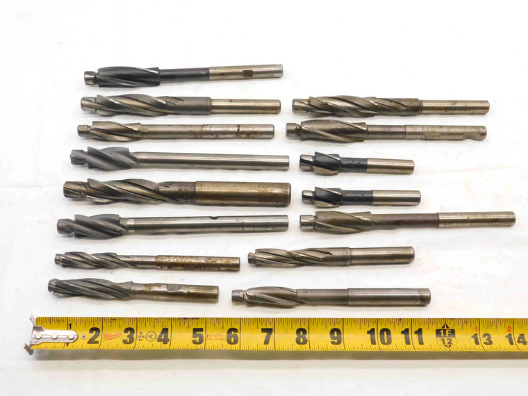 15pc LOT HSS SOLID PILOT COUNTERBORES STRAIGHT SHANK 3 FLUTES AROUND 1" O.D. - NS6228CH5