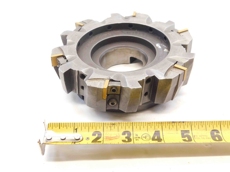 LOVEJOY 6" O.D. COOLANT FACE MILL 6GXAR8-1 2" PILOT 3/4 KEY HOLDS 12 INSERTS 6.0 - NS6253CA5